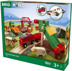 BRIO - CIRCUIT DE LA FERME ANIMAUX ET LOCOMOTIVE À PILE #63398400